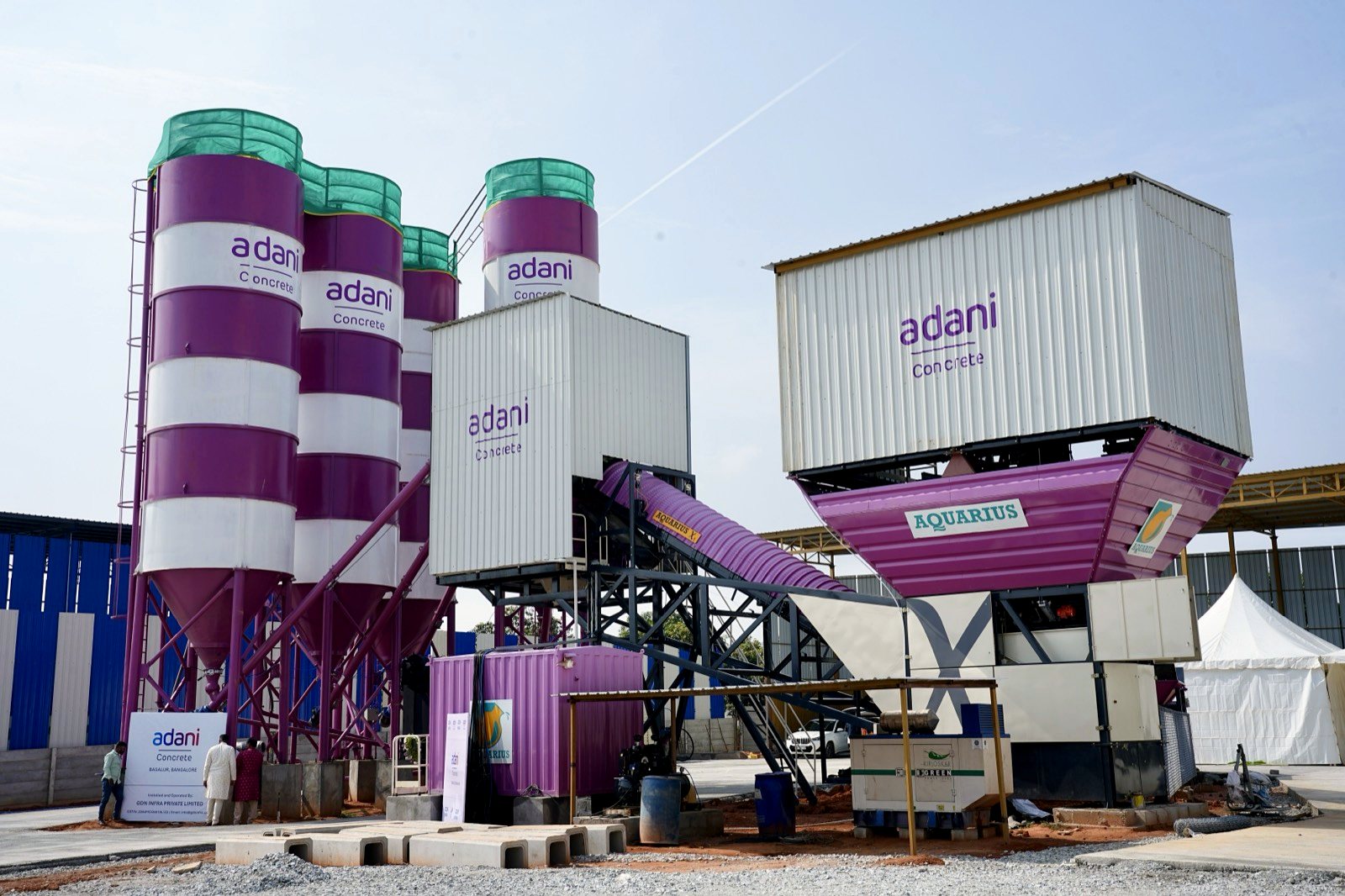 75 m³/hr on-site RMC batching plant at Bagalur, Bengaluru, installed and operated by GDN Infra
