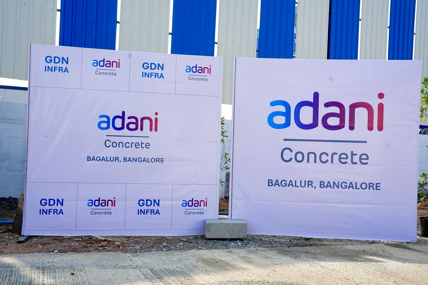 GDN Infra and Adani Concrete signage, Bagalur, Bangalore